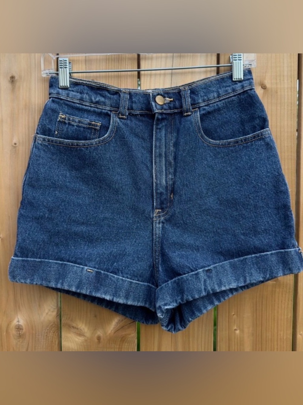 American Apparel Dark Blue Denim Jean Shorts